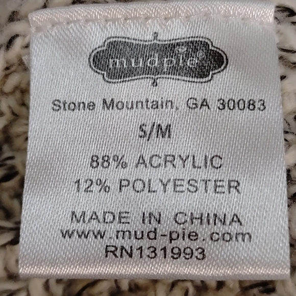 Mud Pie Women's Open Front Fringed Sweater Cardigan Size S/M - Picture 9 of 9